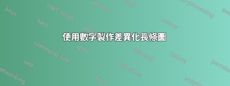 使用數字製作差異化長條圖