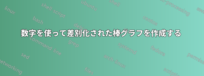 数字を使って差別化された棒グラフを作成する