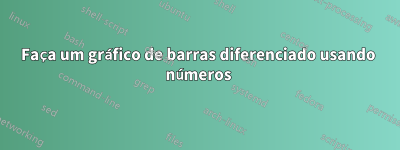 Faça um gráfico de barras diferenciado usando números