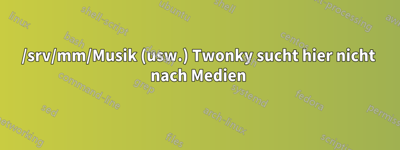 /srv/mm/Musik (usw.) Twonky sucht hier nicht nach Medien