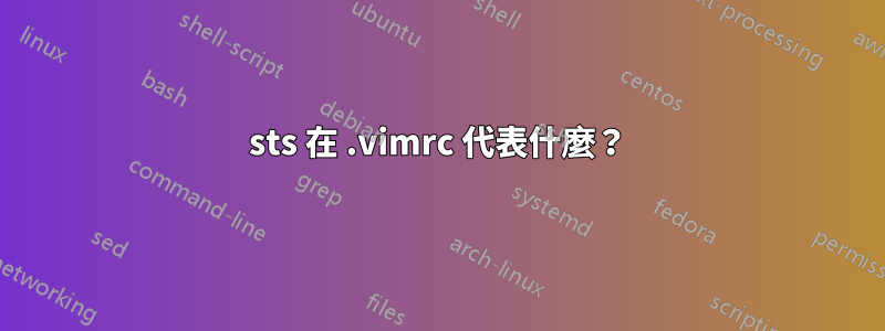 sts 在 .vimrc 代表什麼？