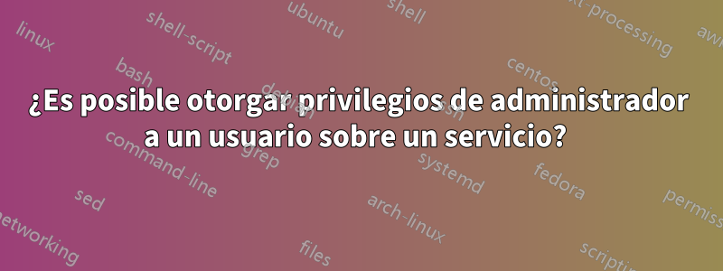 ¿Es posible otorgar privilegios de administrador a un usuario sobre un servicio? 