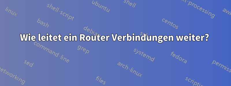 Wie leitet ein Router Verbindungen weiter?