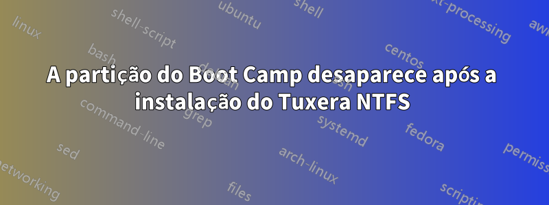 A partição do Boot Camp desaparece após a instalação do Tuxera NTFS