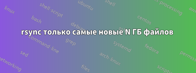 rsync только самые новые N ГБ файлов