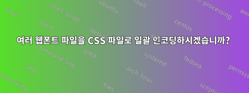 여러 웹폰트 파일을 CSS 파일로 일괄 인코딩하시겠습니까?