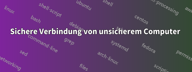 Sichere Verbindung von unsicherem Computer