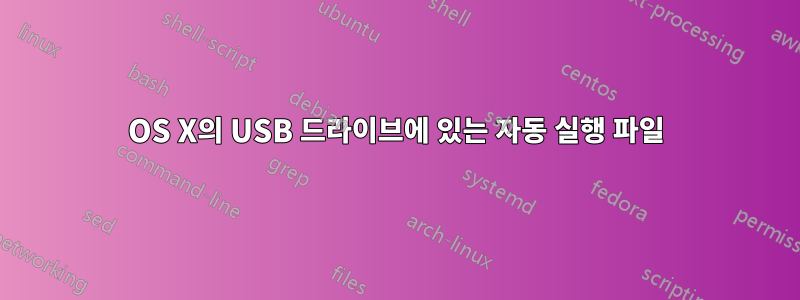 OS X의 USB 드라이브에 있는 자동 실행 파일