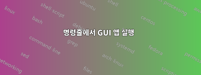 명령줄에서 GUI 앱 실행 