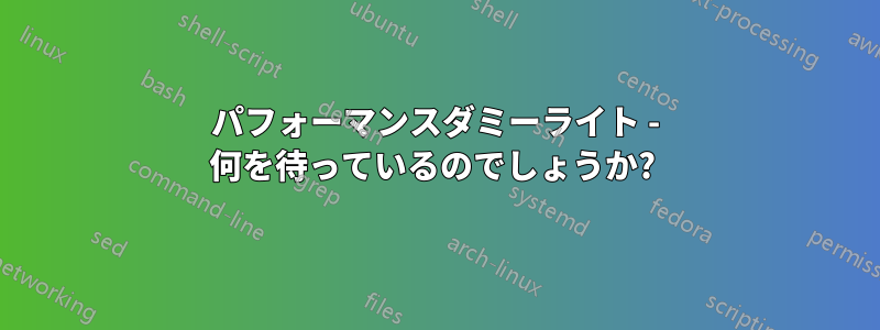 パフォーマンスダミーライト - 何を待っているのでしょうか? 