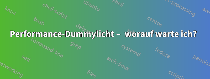 Performance-Dummylicht – worauf warte ich? 