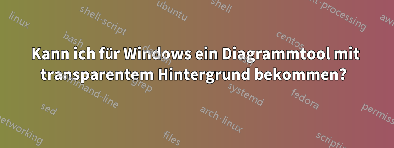 Kann ich für Windows ein Diagrammtool mit transparentem Hintergrund bekommen? 