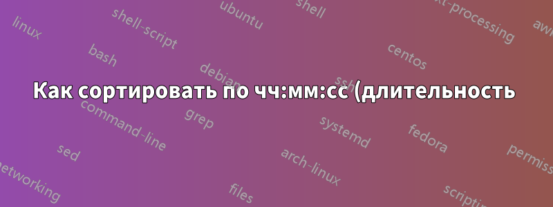Как сортировать по чч:мм:сс (длительность) в Excel