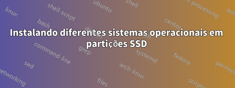 Instalando diferentes sistemas operacionais em partições SSD