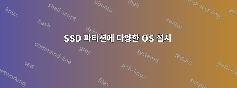 SSD 파티션에 다양한 OS 설치