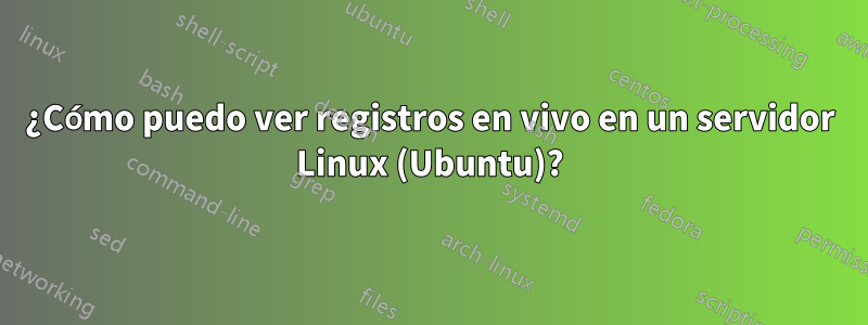 ¿Cómo puedo ver registros en vivo en un servidor Linux (Ubuntu)?