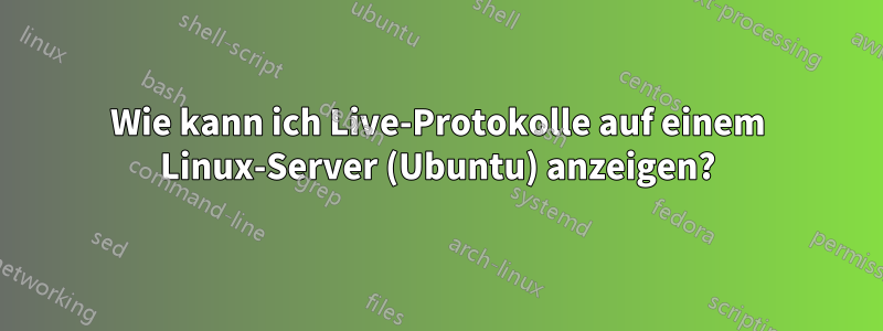 Wie kann ich Live-Protokolle auf einem Linux-Server (Ubuntu) anzeigen?