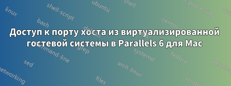 Доступ к порту хоста из виртуализированной гостевой системы в Parallels 6 для Mac