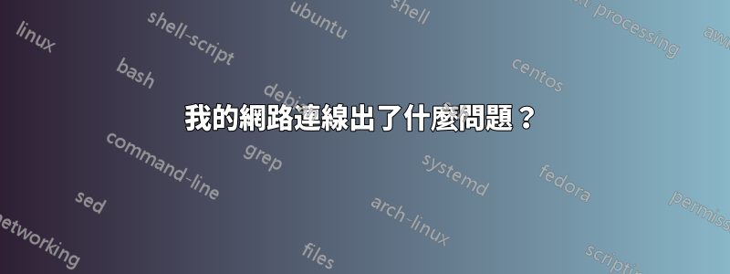 我的網路連線出了什麼問題？