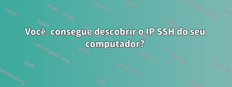 Você consegue descobrir o IP SSH do seu computador?