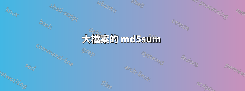 大檔案的 md5sum