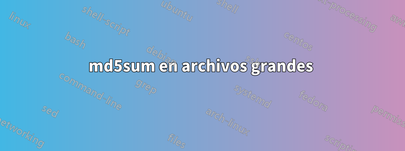 md5sum en archivos grandes