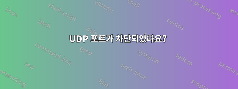 UDP 포트가 차단되었나요?