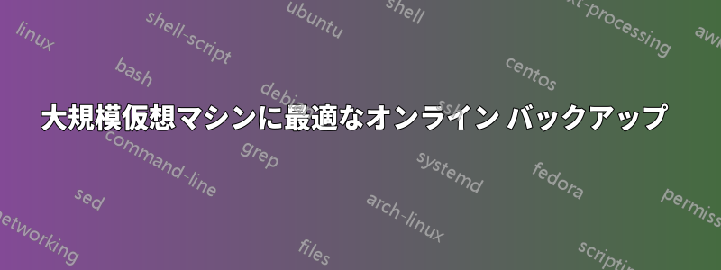 大規模仮想マシンに最適なオンライン バックアップ 