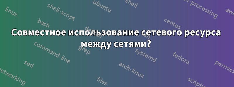 Совместное использование сетевого ресурса между сетями?