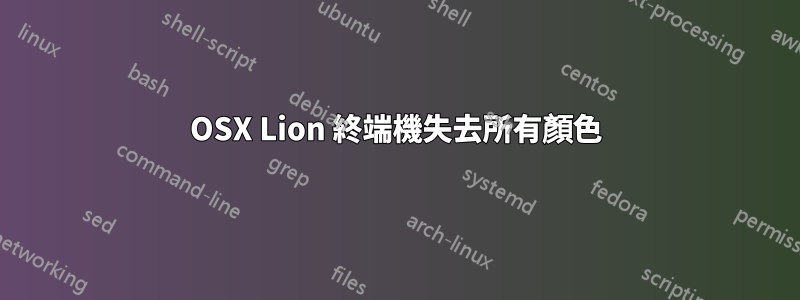 OSX Lion 終端機失去所有顏色