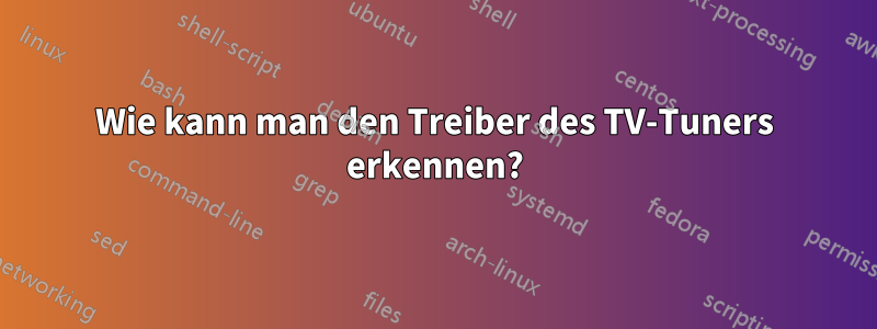 Wie kann man den Treiber des TV-Tuners erkennen?