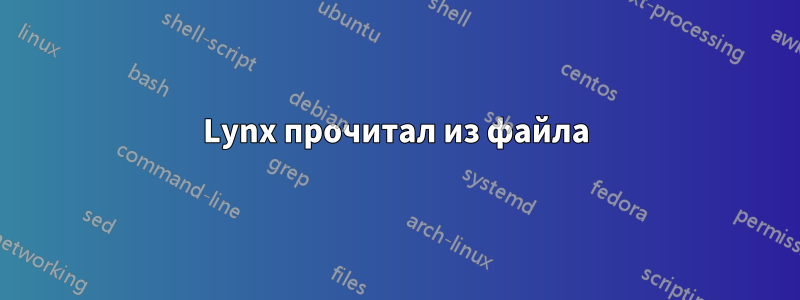 Lynx прочитал из файла