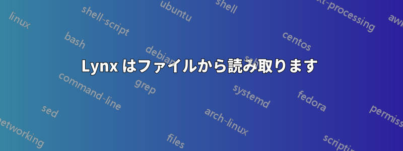 Lynx はファイルから読み取ります