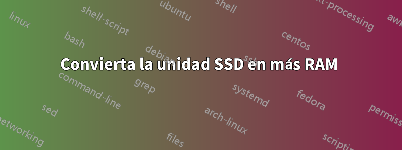 Convierta la unidad SSD en más RAM