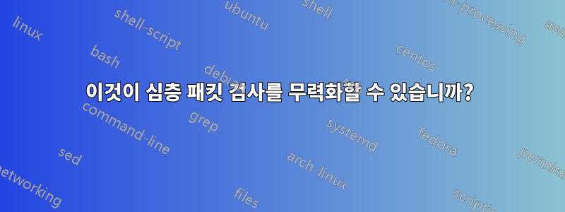 이것이 심층 패킷 검사를 무력화할 수 있습니까?