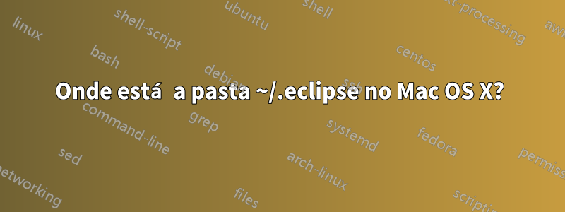 Onde está a pasta ~/.eclipse no Mac OS X?