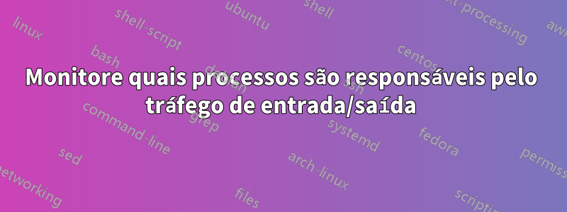 Monitore quais processos são responsáveis ​​pelo tráfego de entrada/saída