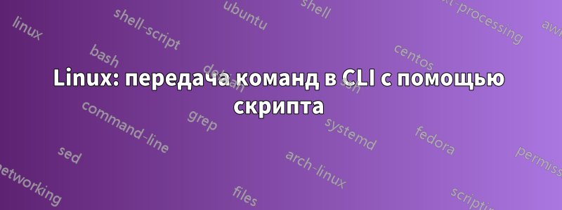 Linux: передача команд в CLI с помощью скрипта