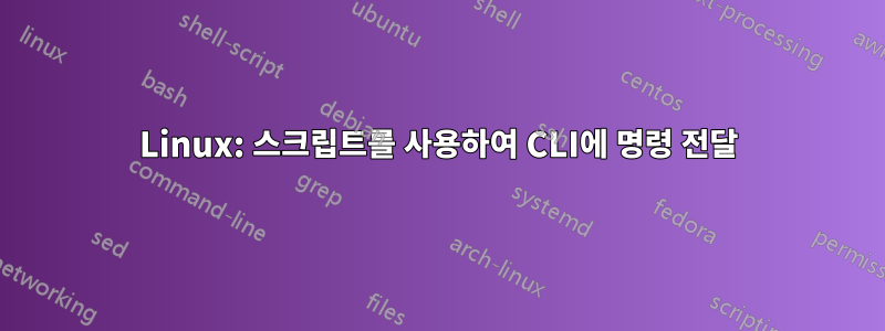 Linux: 스크립트를 사용하여 CLI에 명령 전달