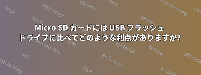 Micro SD カードには USB フラッシュ ドライブに比べてどのような利点がありますか?