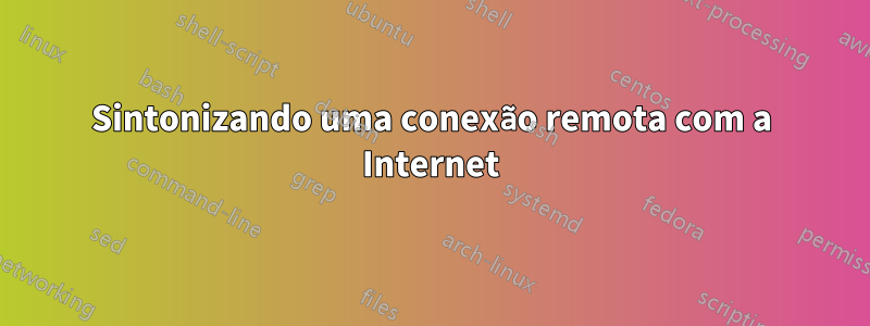 Sintonizando uma conexão remota com a Internet