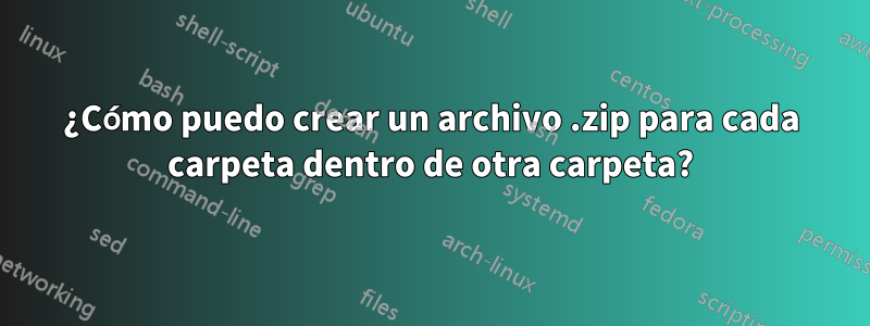 ¿Cómo puedo crear un archivo .zip para cada carpeta dentro de otra carpeta?