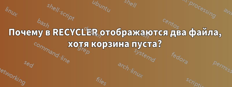 Почему в RECYCLER отображаются два файла, хотя корзина пуста?