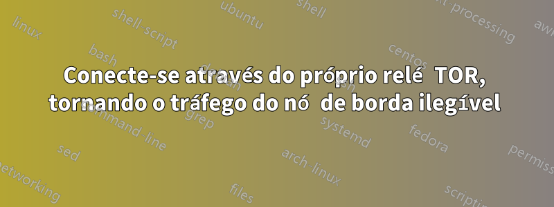 Conecte-se através do próprio relé TOR, tornando o tráfego do nó de borda ilegível