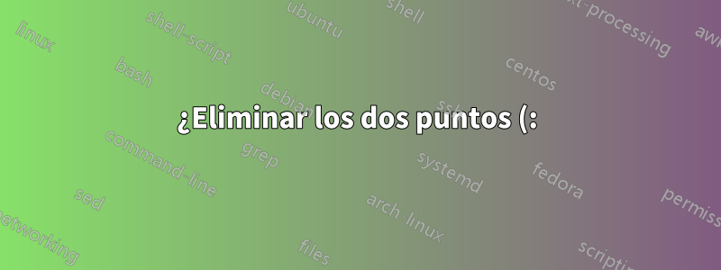 ¿Eliminar los dos puntos (:) del índice de ilustraciones en Microsoft Word 2010?