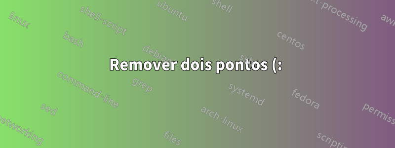 Remover dois pontos (:) do índice de ilustração no Microsoft Word 2010?