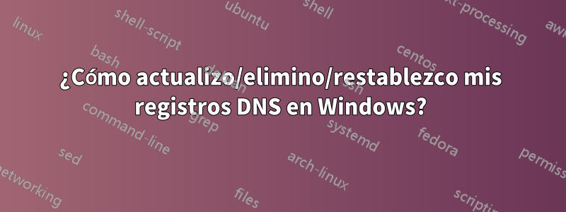 ¿Cómo actualizo/elimino/restablezco mis registros DNS en Windows?