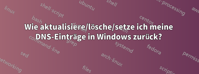 Wie aktualisiere/lösche/setze ich meine DNS-Einträge in Windows zurück?