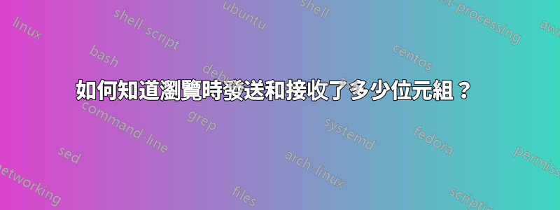 如何知道瀏覽時發送和接收了多少位元組？ 