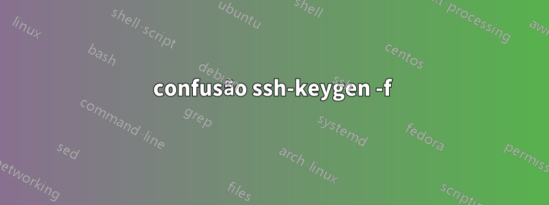 confusão ssh-keygen -f